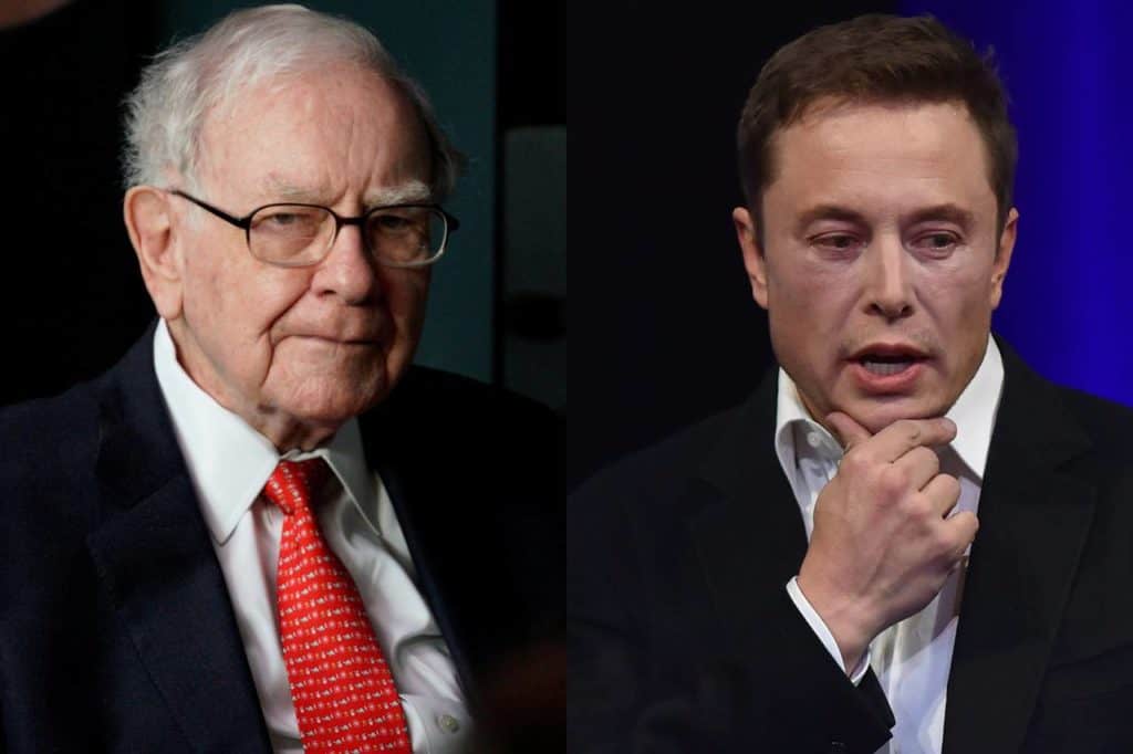 Warren Buffett and Elon Musk -WSJ