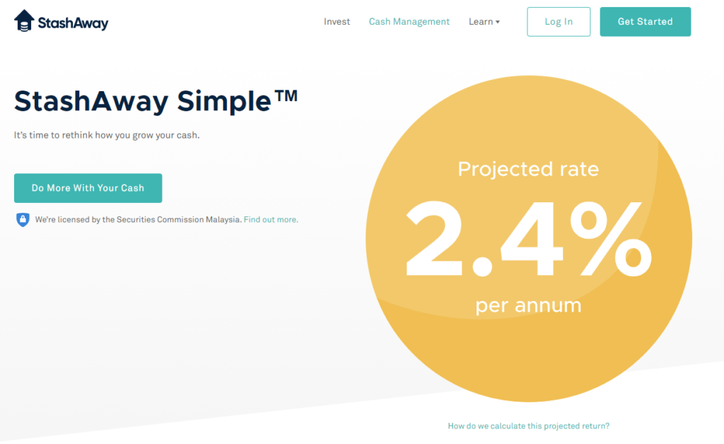 StashAway Simple馬來西亞數位現金管理平台
