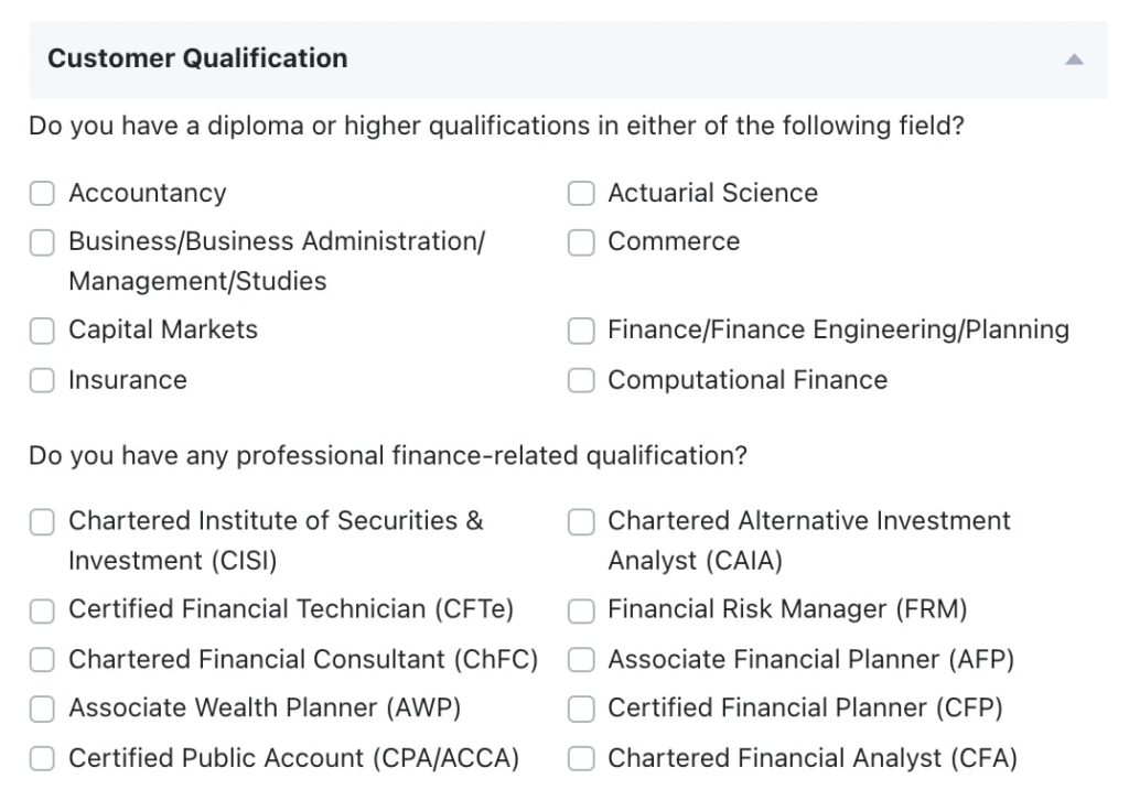 老虎證券開戶第八步b_填寫專業學歷和資格認證
