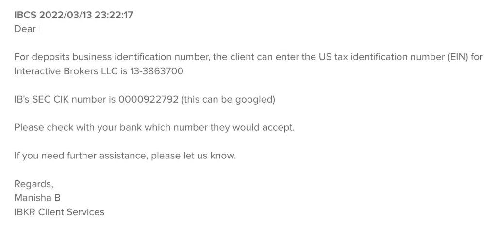 Interactive Brokers US Tax Identification Number