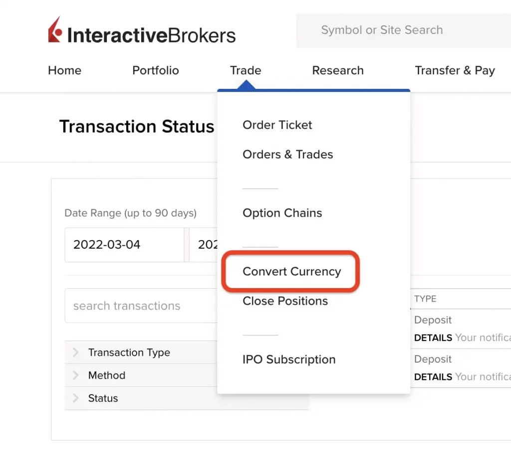 Interactive Brokers新加坡銀行入金第四步_在Interactive Brokers進行貨幣兌換新元至美元或其他貨幣