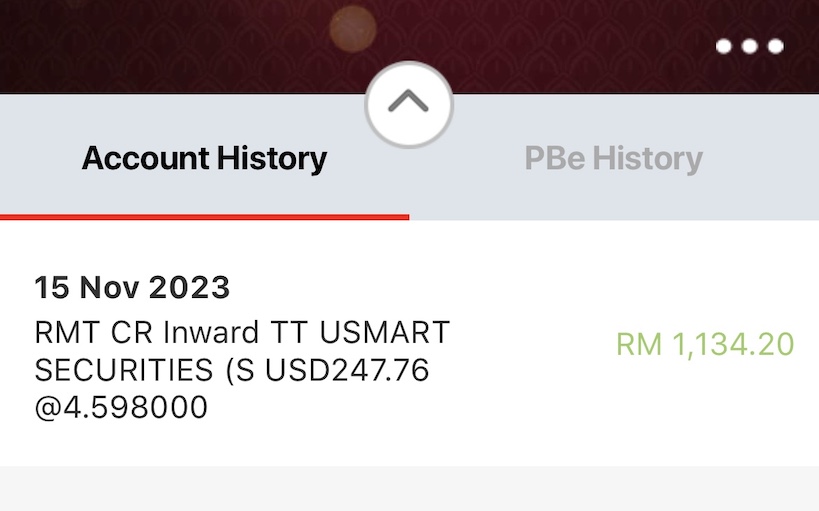 uSMART電匯出金實測到賬金額