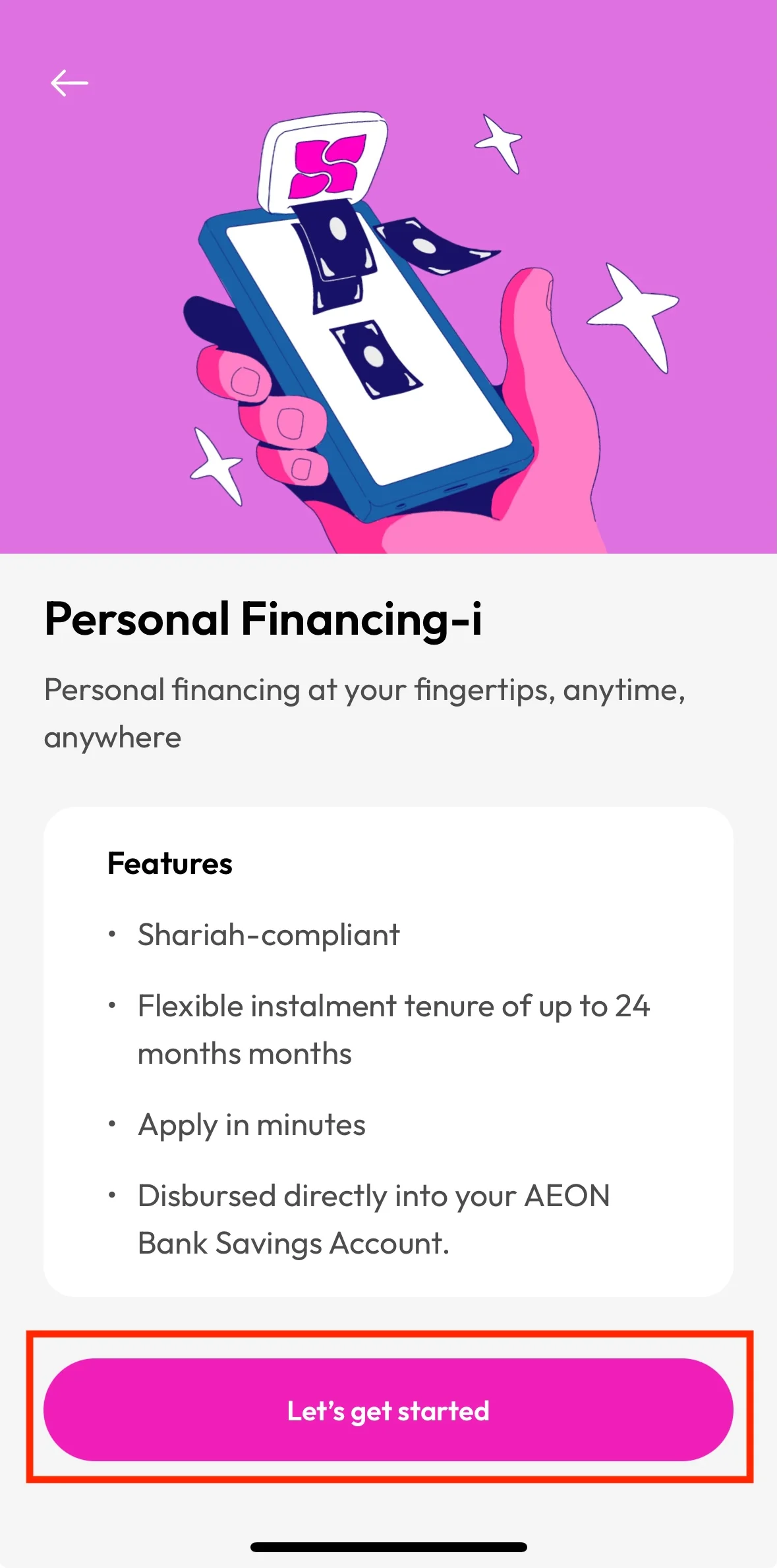 apply aeon bank personal financing-i