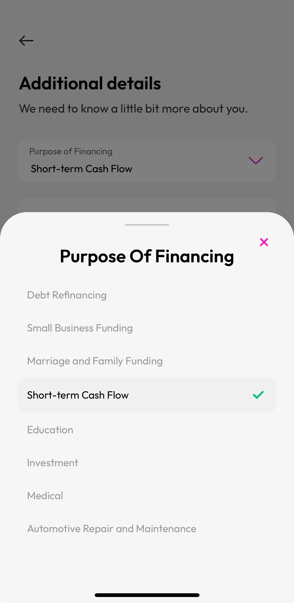 purpose of financing